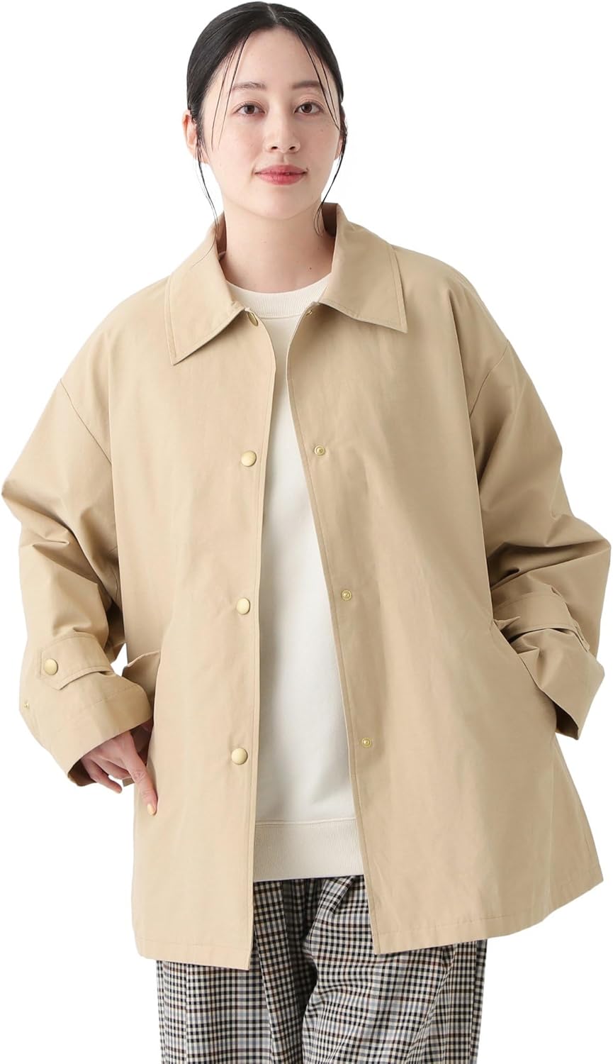 中川政七商店 厚手麻のワークコート チャコールグレー 日本製 リネン